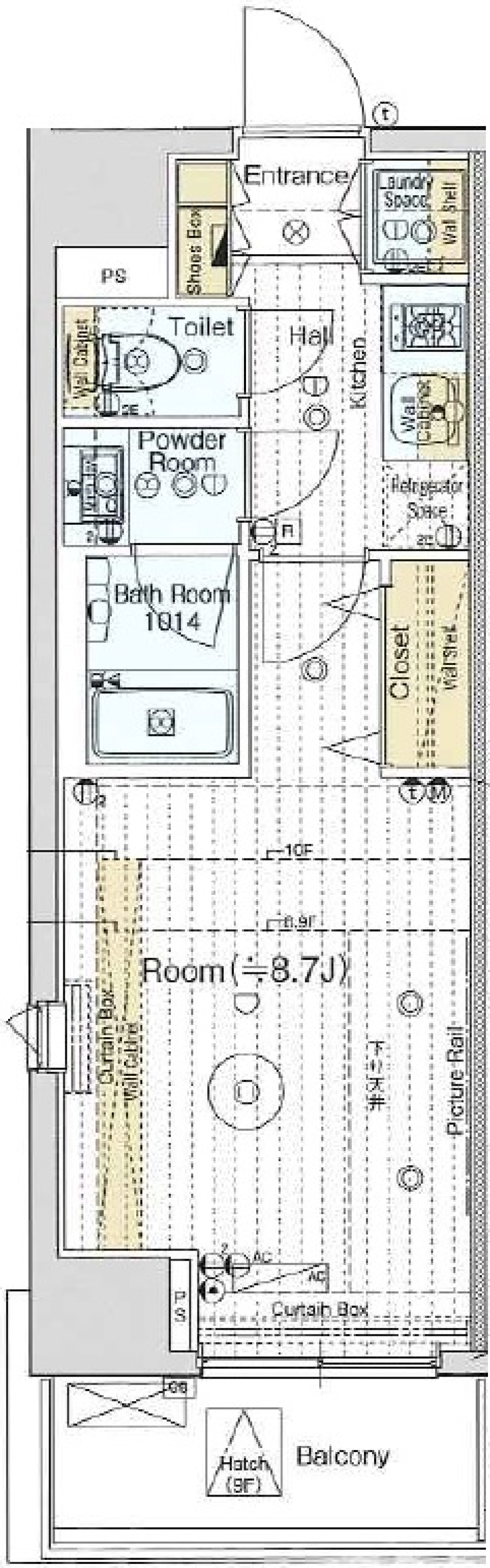 フュージョナル本所アーリア　805号室［ペット可］の間取り図