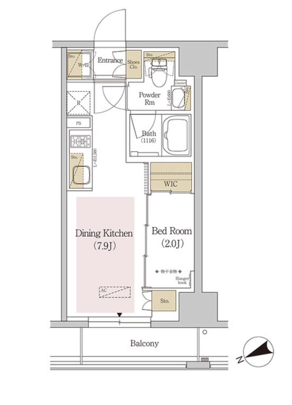 アーバネックス両国　303号室の間取り図