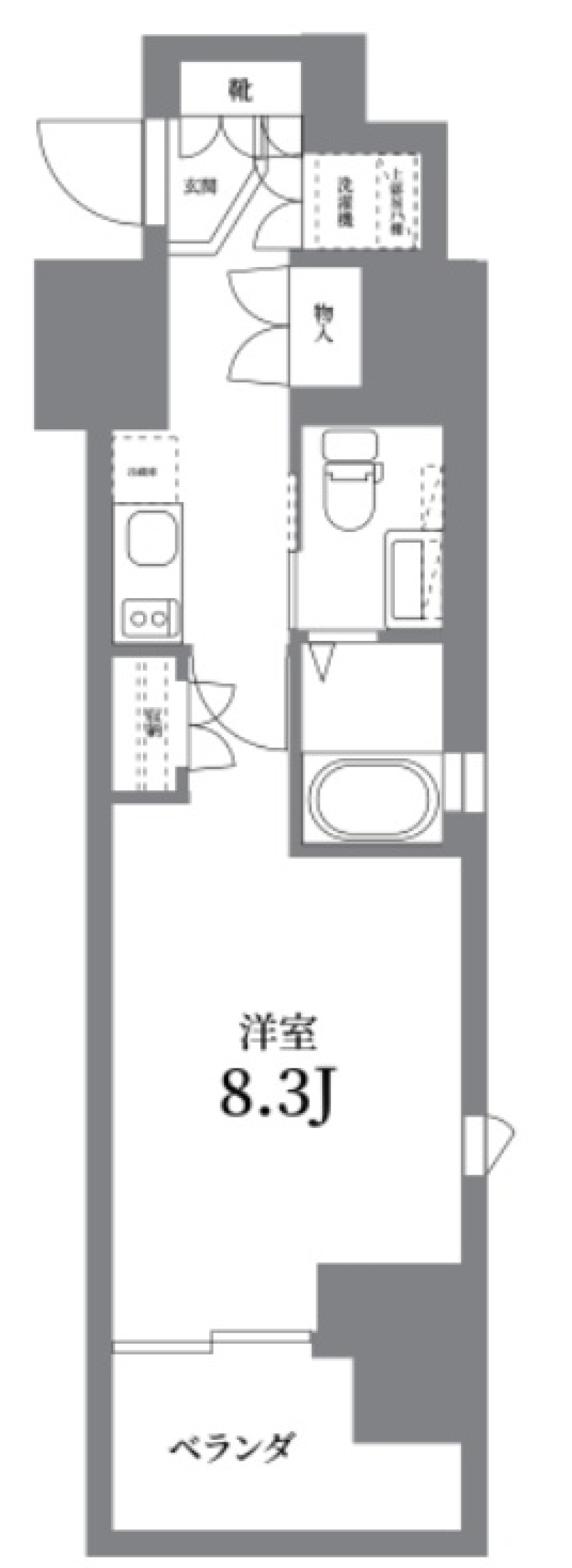 コンシェリア駒込アネックス　704号室［ペット可］の間取り図