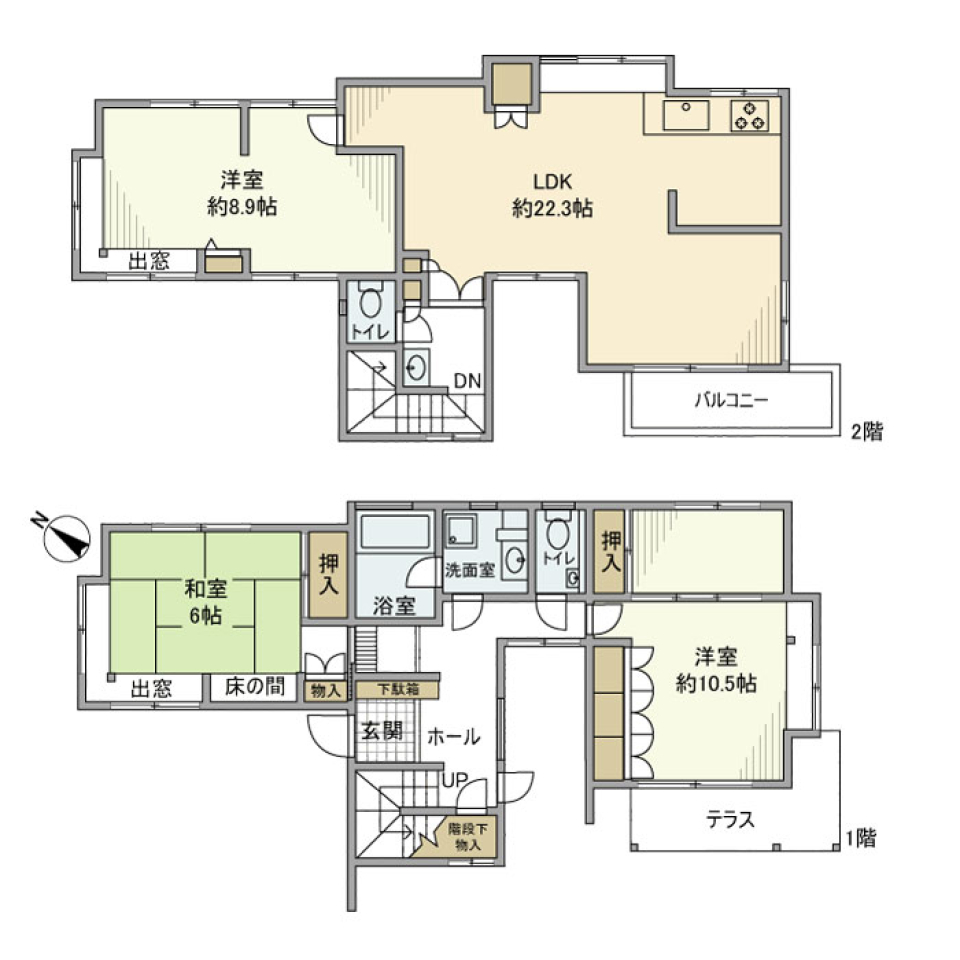 菅馬場戸建の間取り図