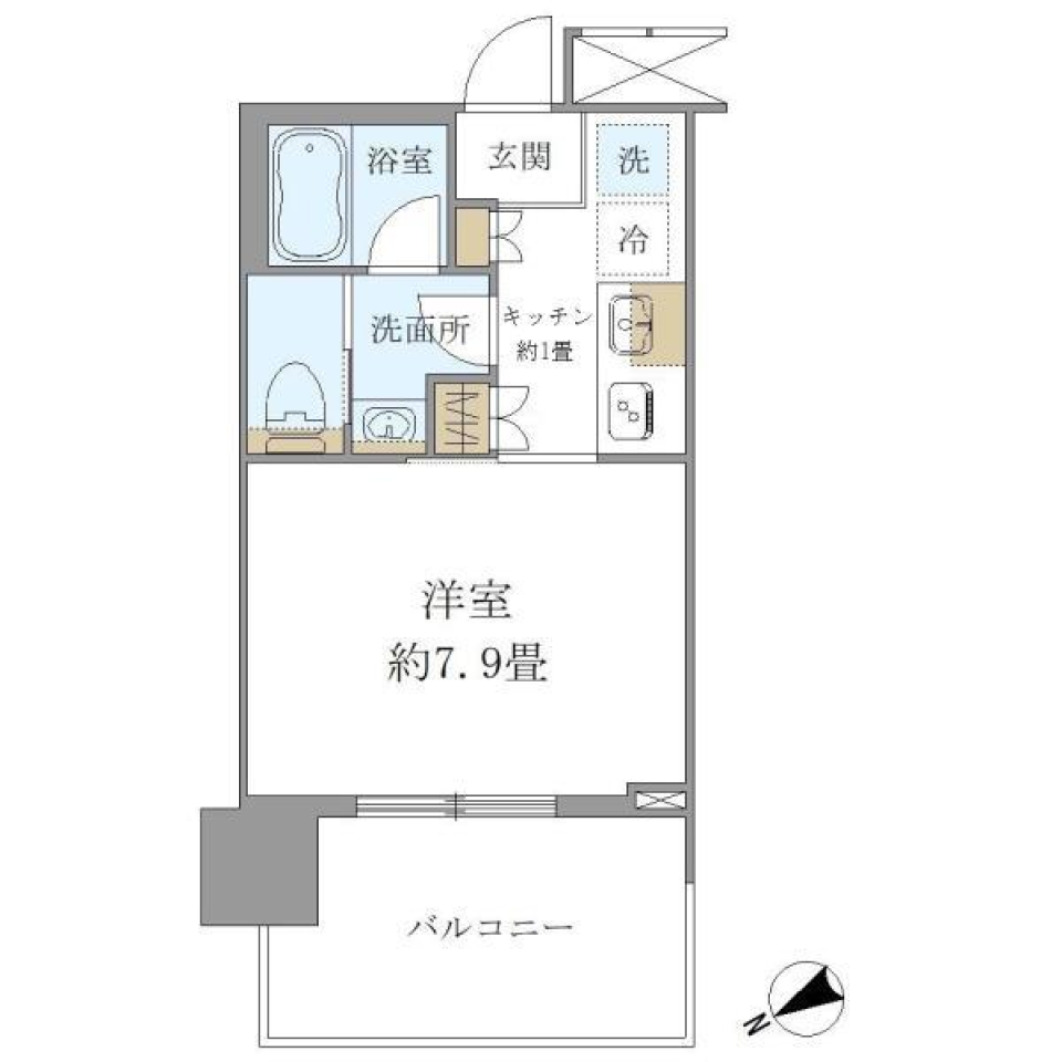 Ｂｒｉｌｌｉａ　Ｔｏｗｅｒ　浜離宮　604号室の間取り図