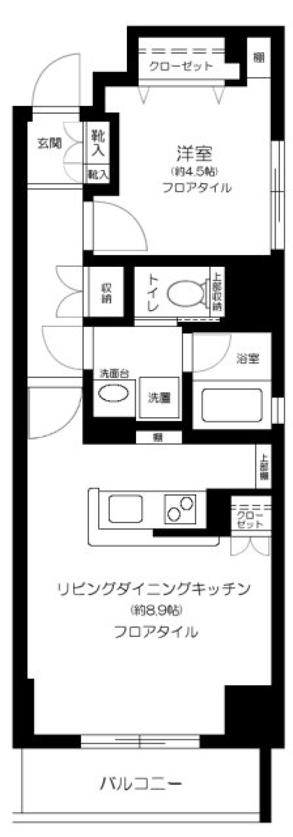 コスモグレイス新宿　501号室の間取り図