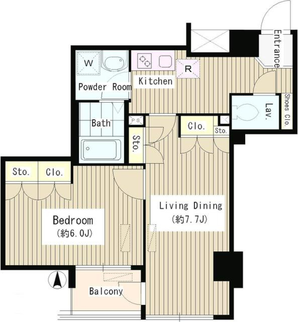 ＦＥＬＩＣＩＡ．Ｋ　502号室の間取り図