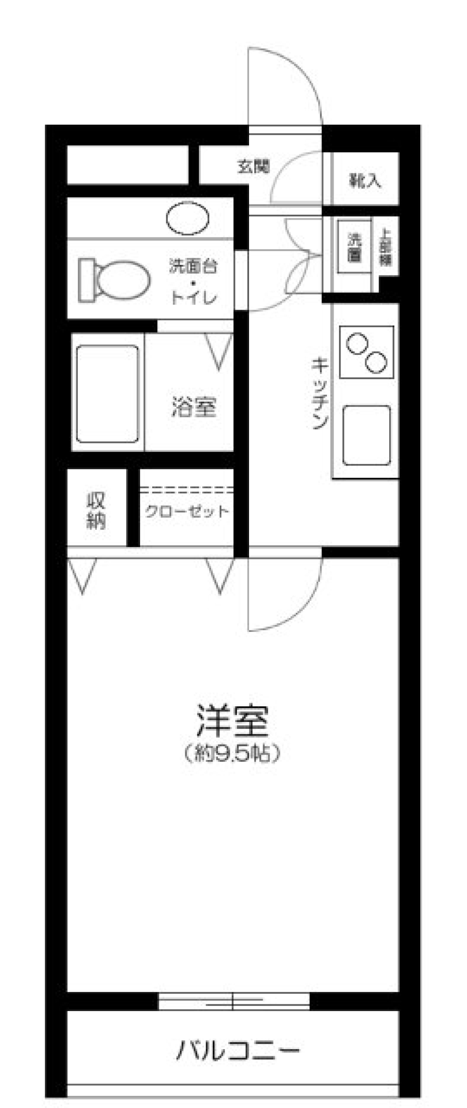 ガーデンクレスト１７１４　203号室の間取り図