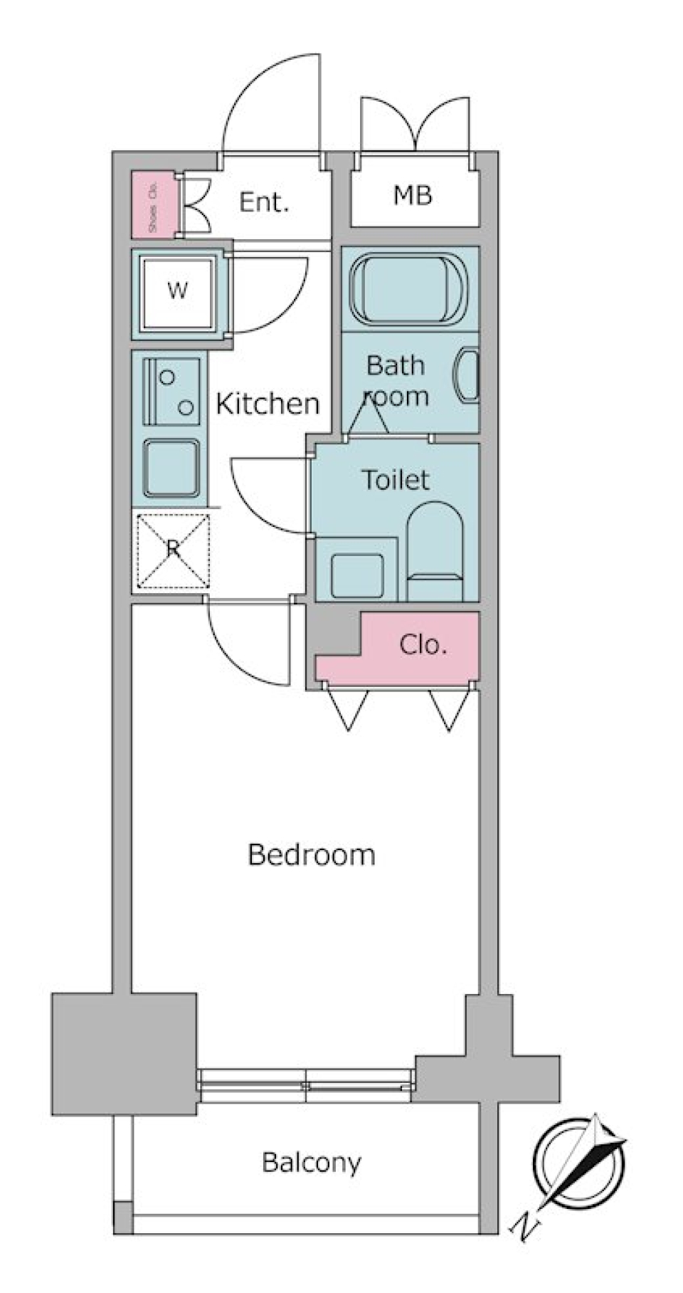 レジディア日本橋人形町監　506号室の間取り図