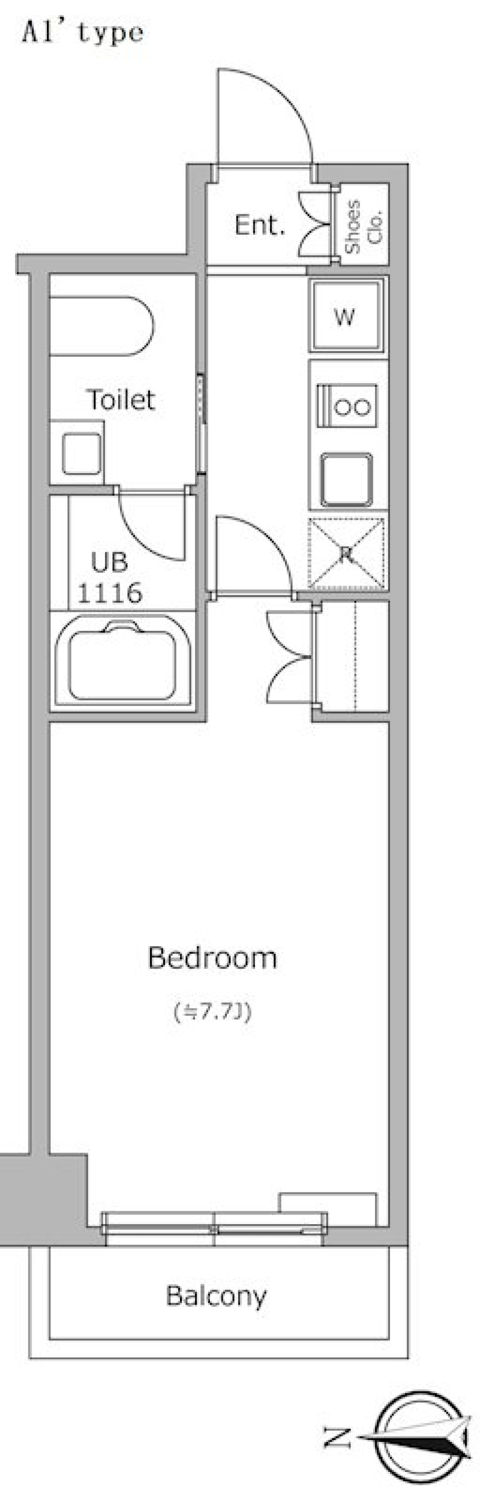 レジディア新宿イースト　504号室の間取り図