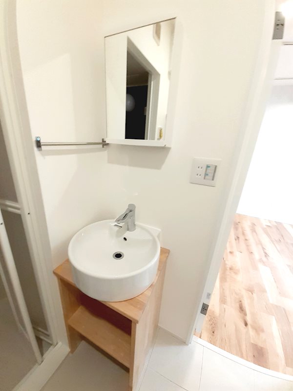 まあるい洗面台がカワイイ！