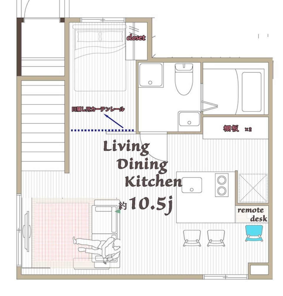 良く寝て良く食べる暮らしの間取り図