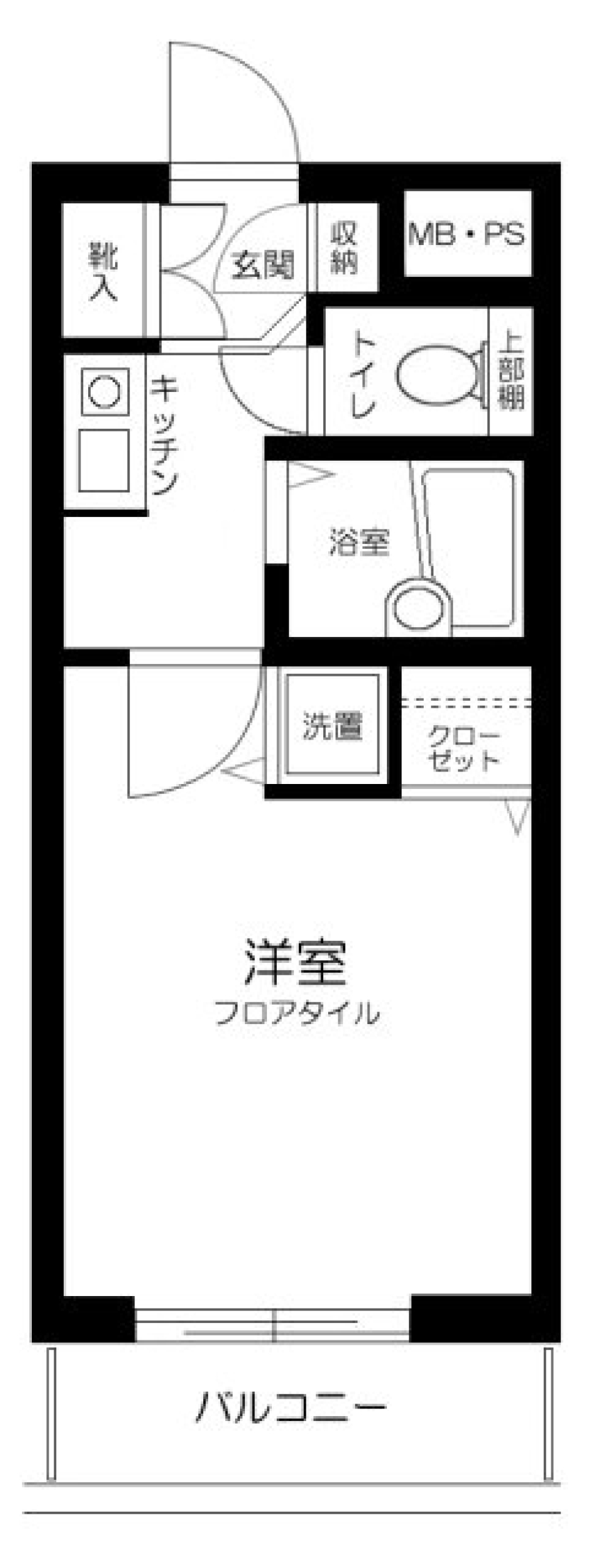 シンシア東高円寺 203号室の間取り図