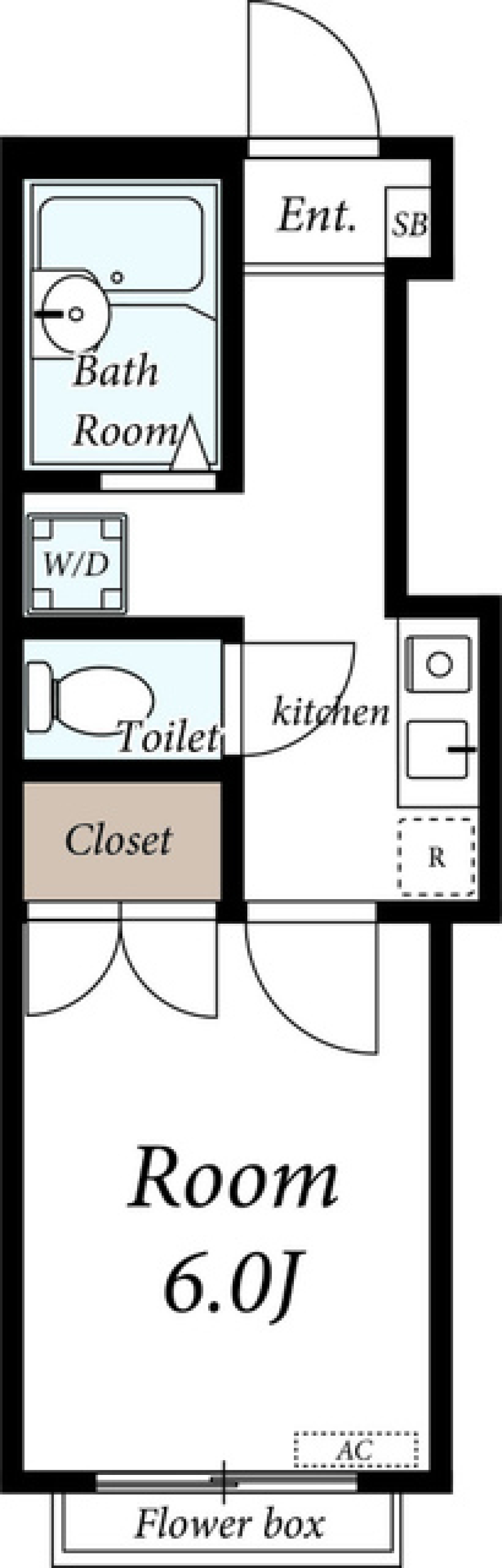 リリックコート平和橋 106号室の間取り図