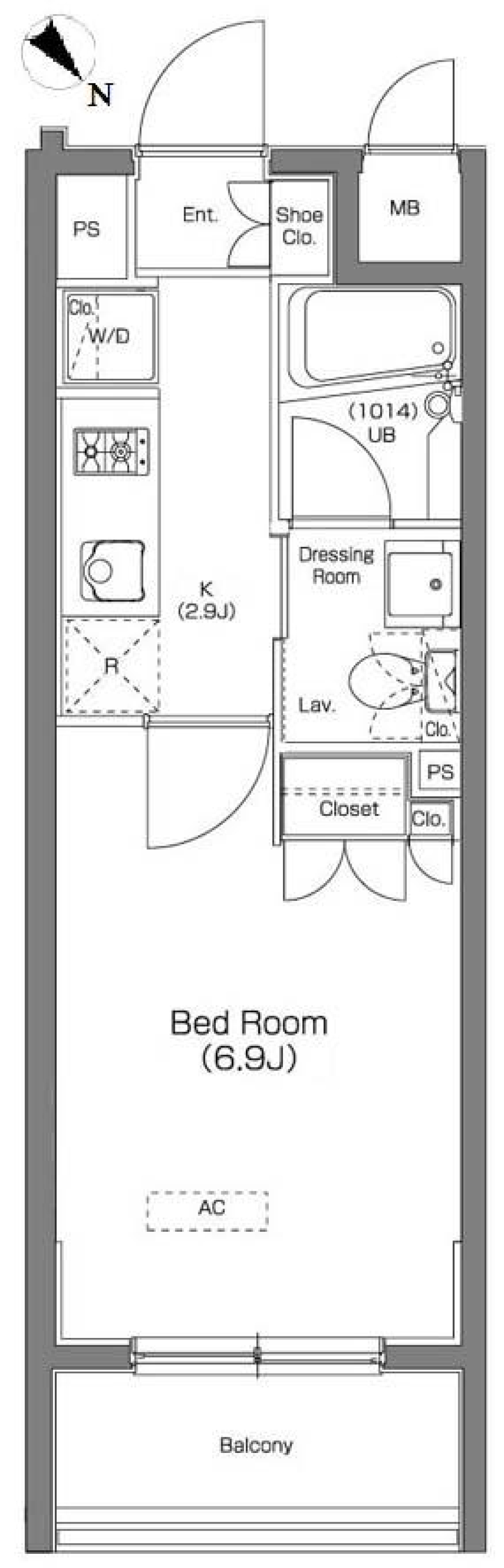 プラウドフラット蒲田 503号室の間取り図