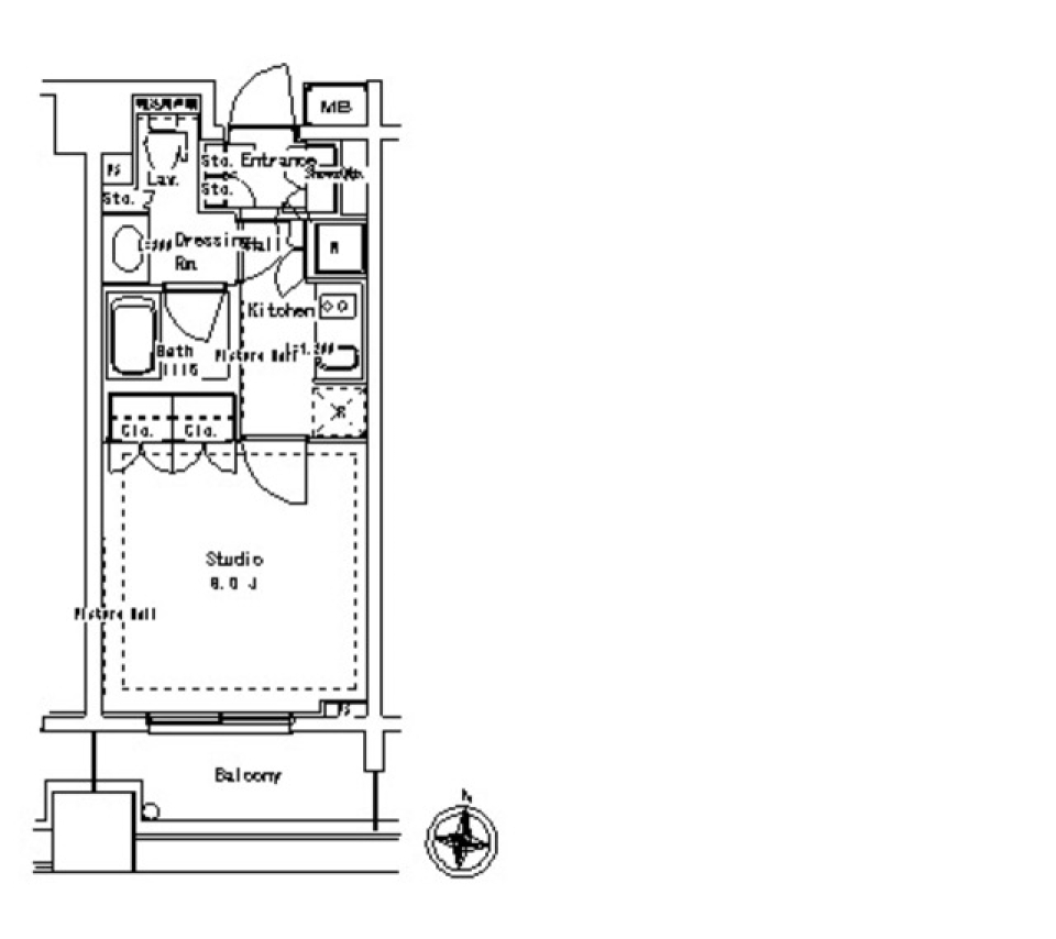 パークアクシス御茶ノ水ステージ　408号室［ペット可］の間取り図