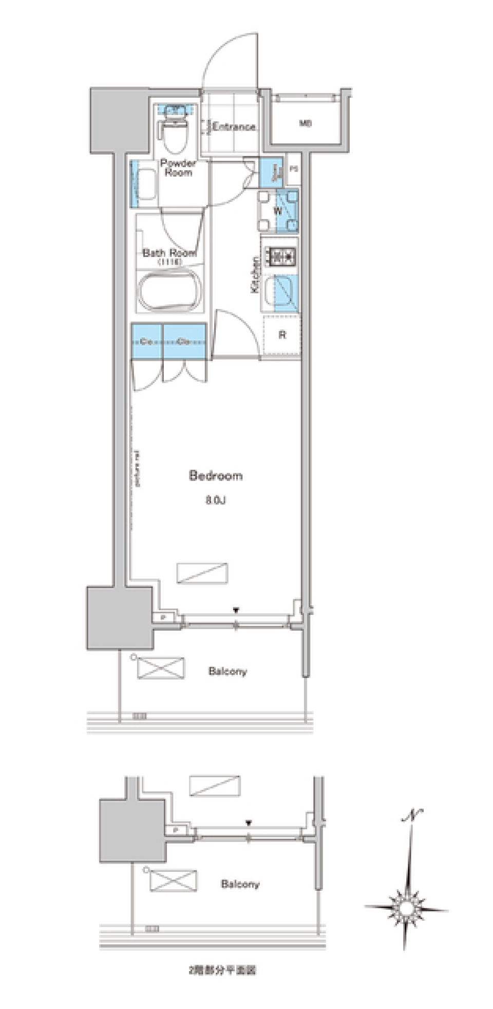 ルフォンプログレ清澄白河プレミア　511号室［ペット可］の間取り図