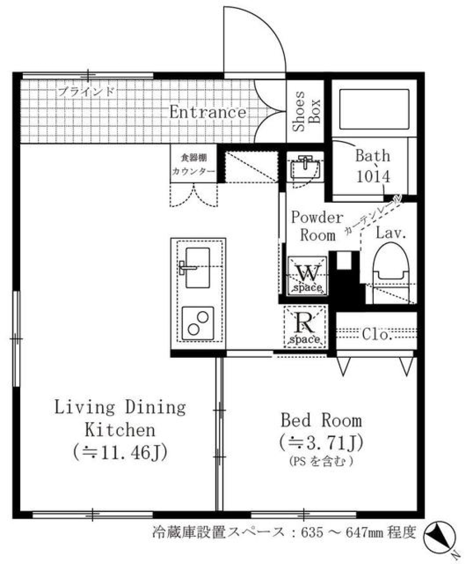 ＡＳＴＩＬＥ目黒不動前　101号室［新築］の間取り図