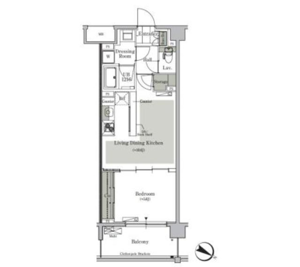 パークキューブ西ヶ原ステージ　317号室［ペット可］の間取り図