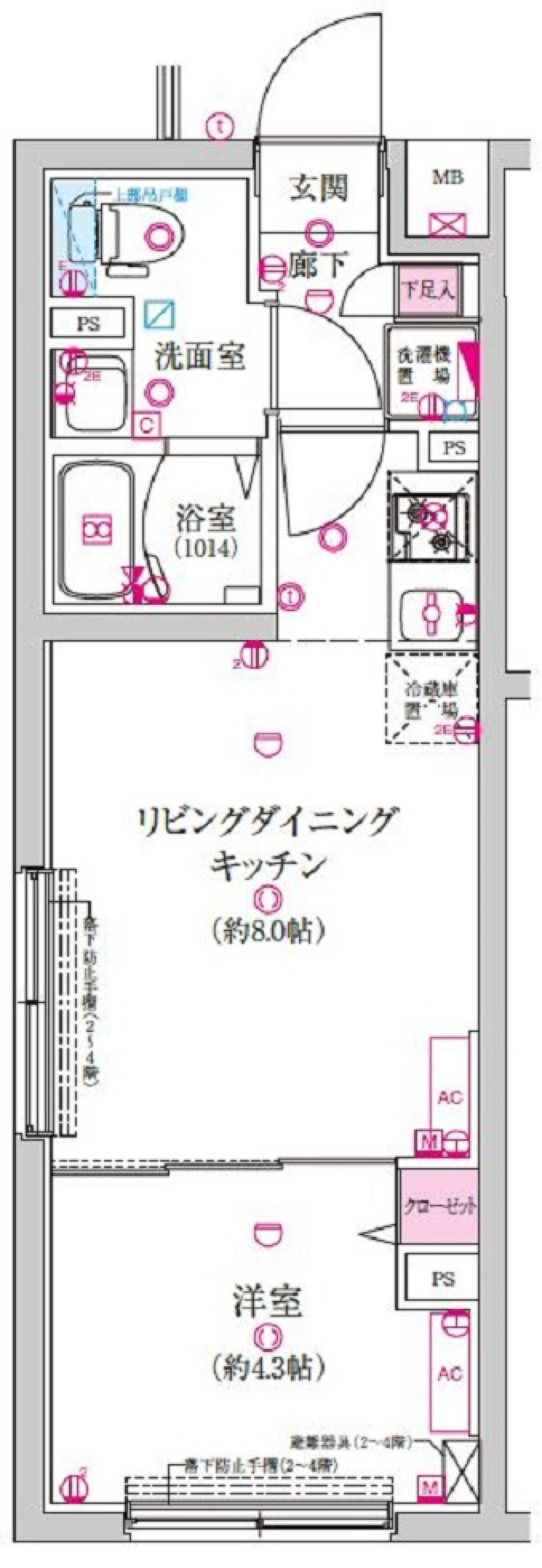 ラフィスタ豪徳寺　307号室［ペット可］の間取り図