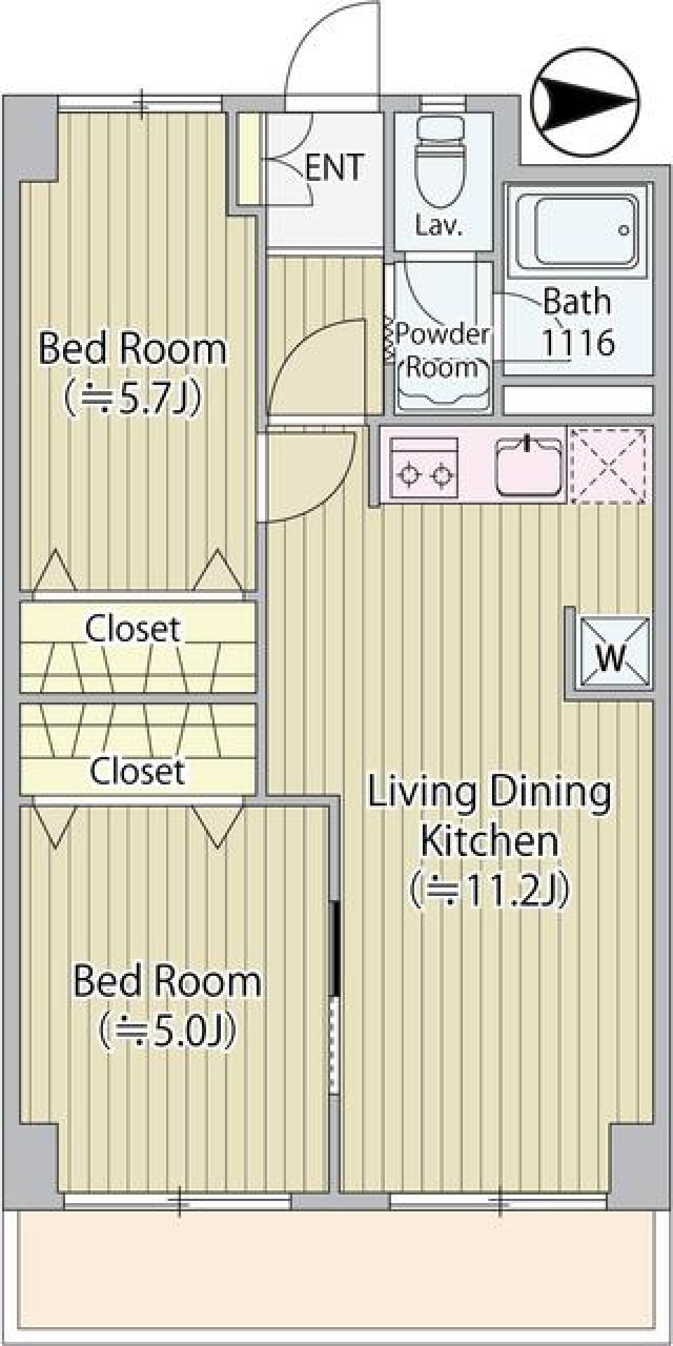 横田ファイブ　907号室の間取り図