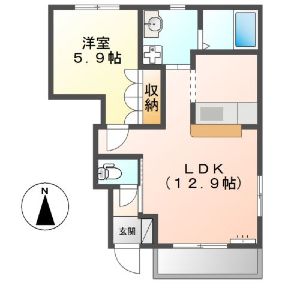 立地が良くてペットもうれしい！［ペット可］の間取り図