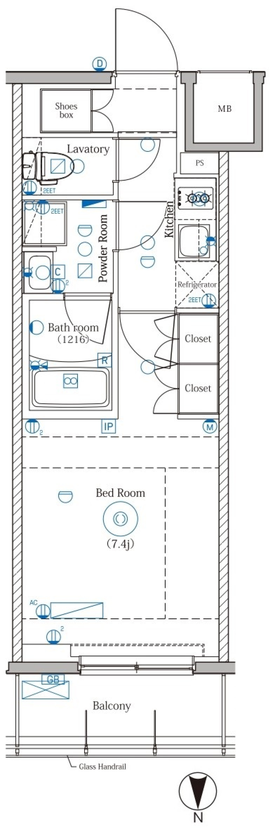 DIPS野方RESIDENCE　404号室［ペット可］の間取り図