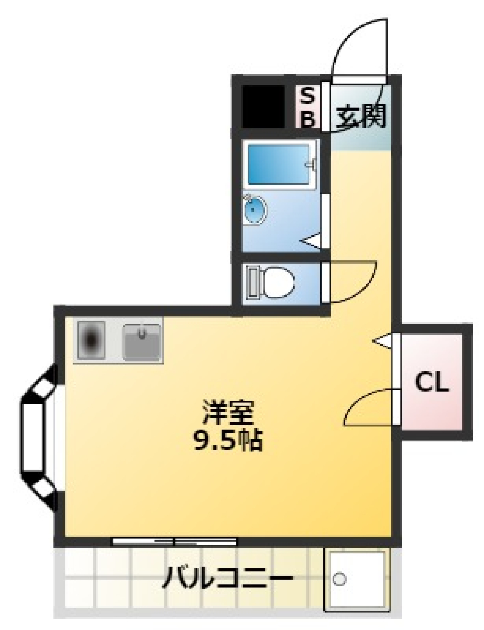 岡部ビル　201号室の間取り図