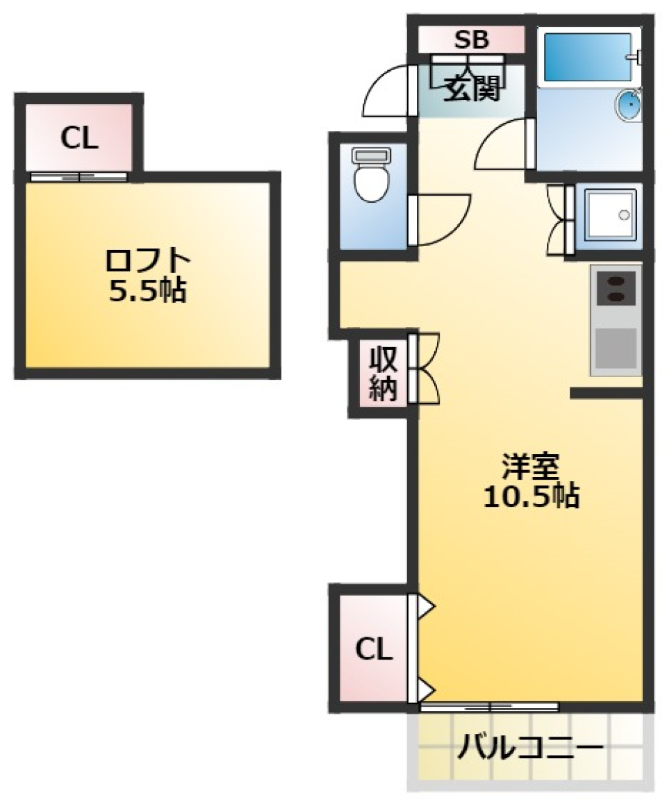 ワイズガーデン　206号室の間取り図