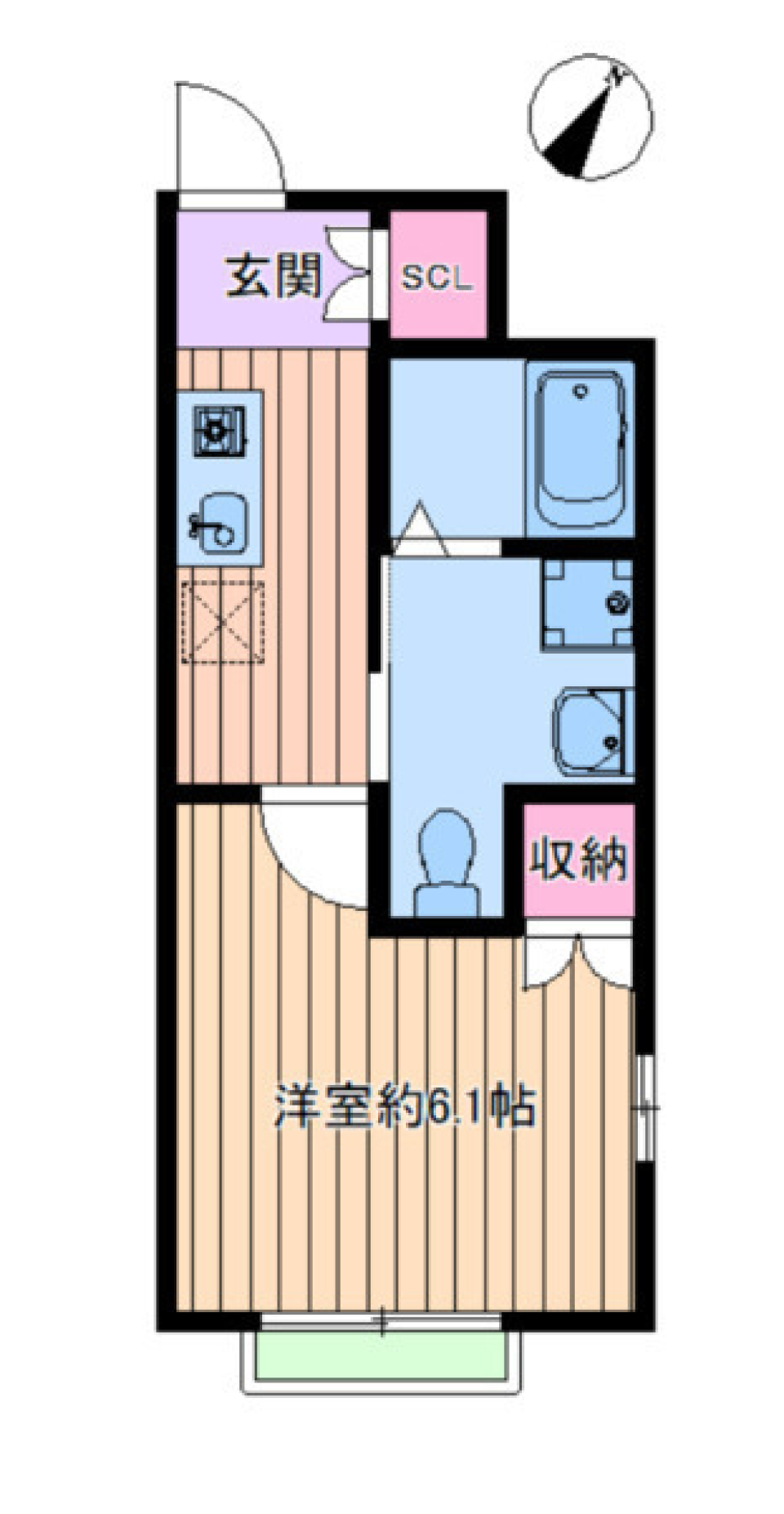 カーサ・ウエスト　105号室の間取り図