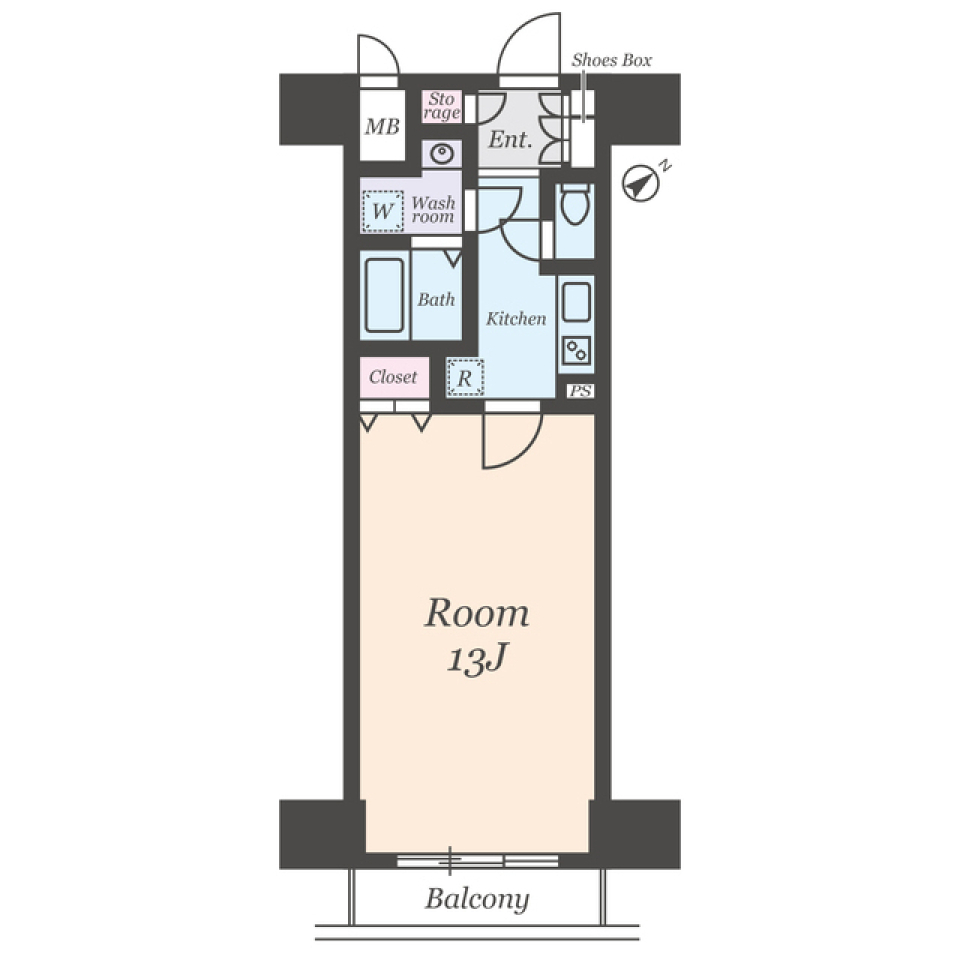 セザール大森山王　0403号室の間取り図