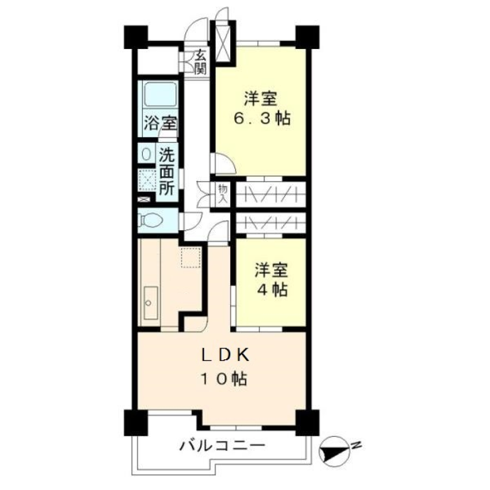 グリーンヒルズ目白　205号室の間取り図