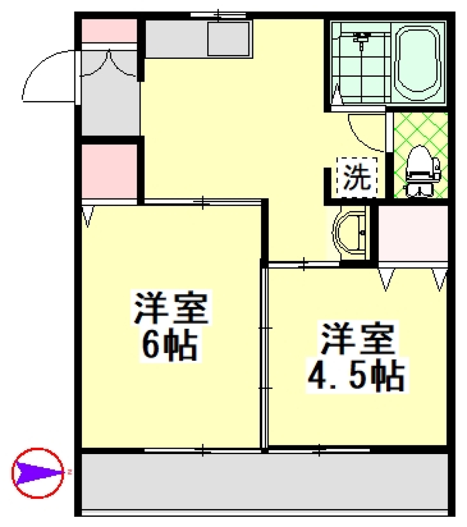 ときわマンション　304号室の間取り図