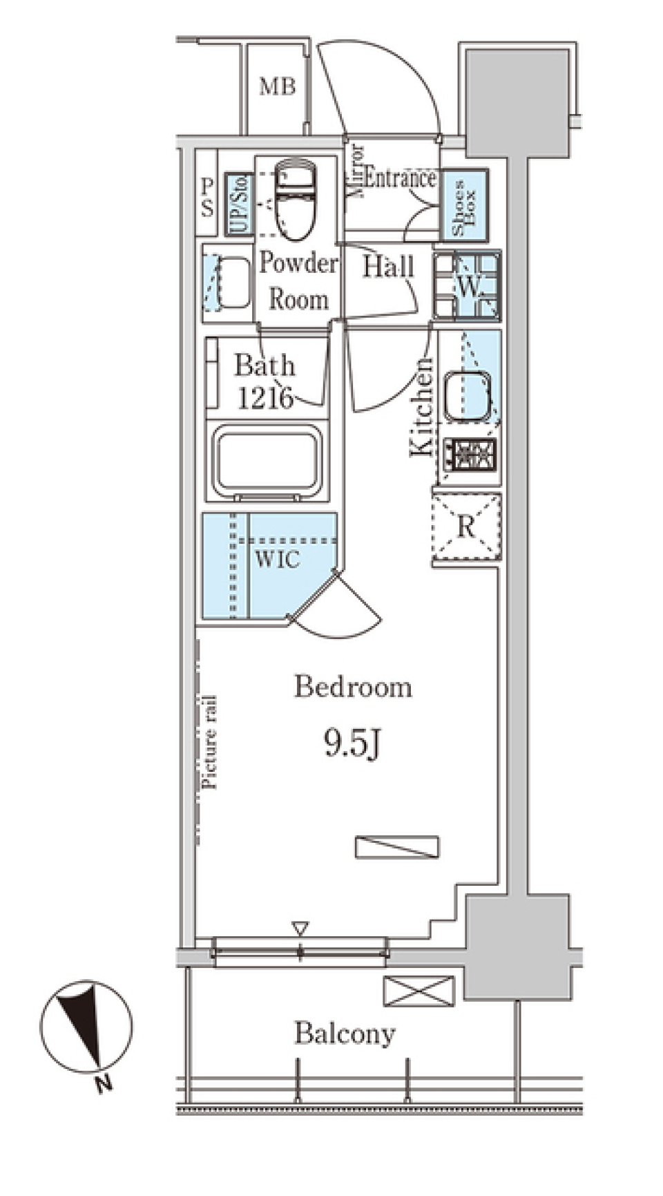 パークアクシス築地　1005号室［ペット可］の間取り図