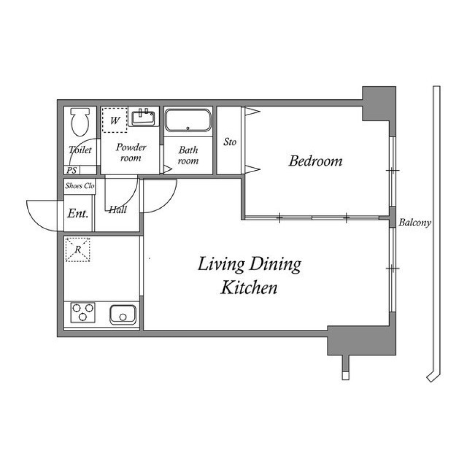 メゾン南柏綾　0204号室の間取り図