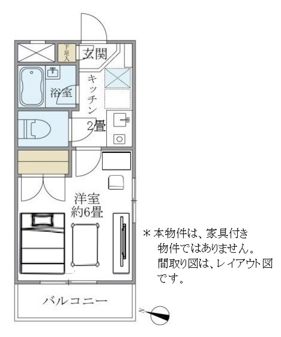 グリーンヒルＶＩＩ　202号室の間取り図