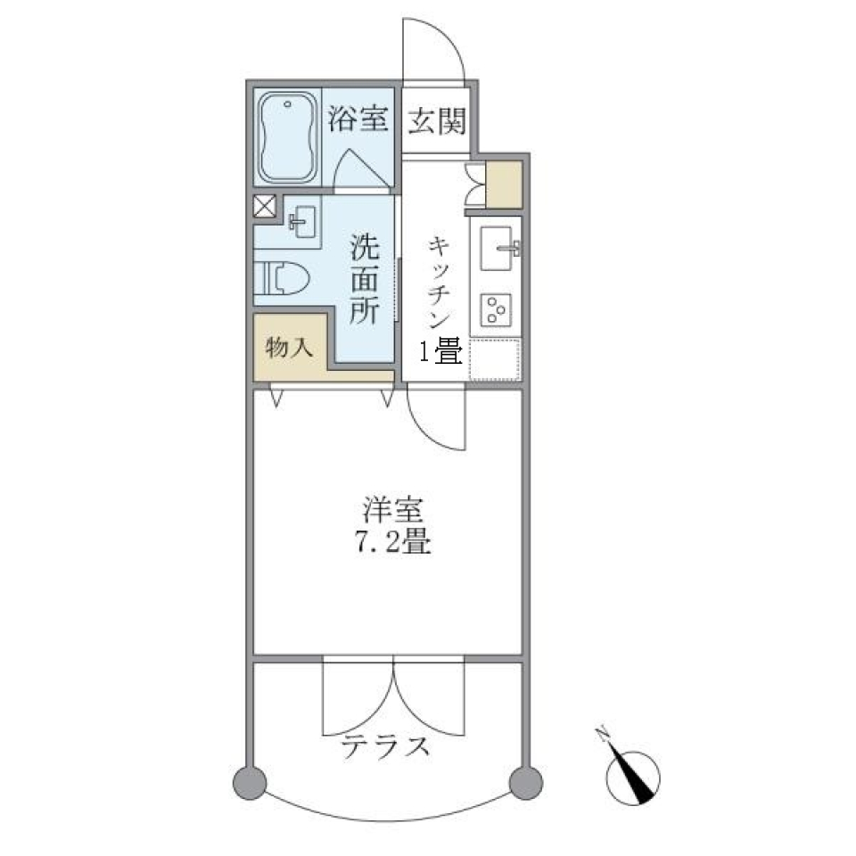 ユンヌフィーユ　106号室の間取り図