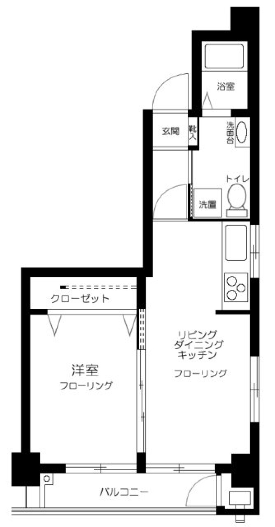 ライオンズマンション不動前　302号室の間取り図
