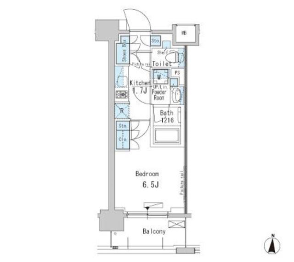 パークアクシス両国　502号室［ペット可］の間取り図