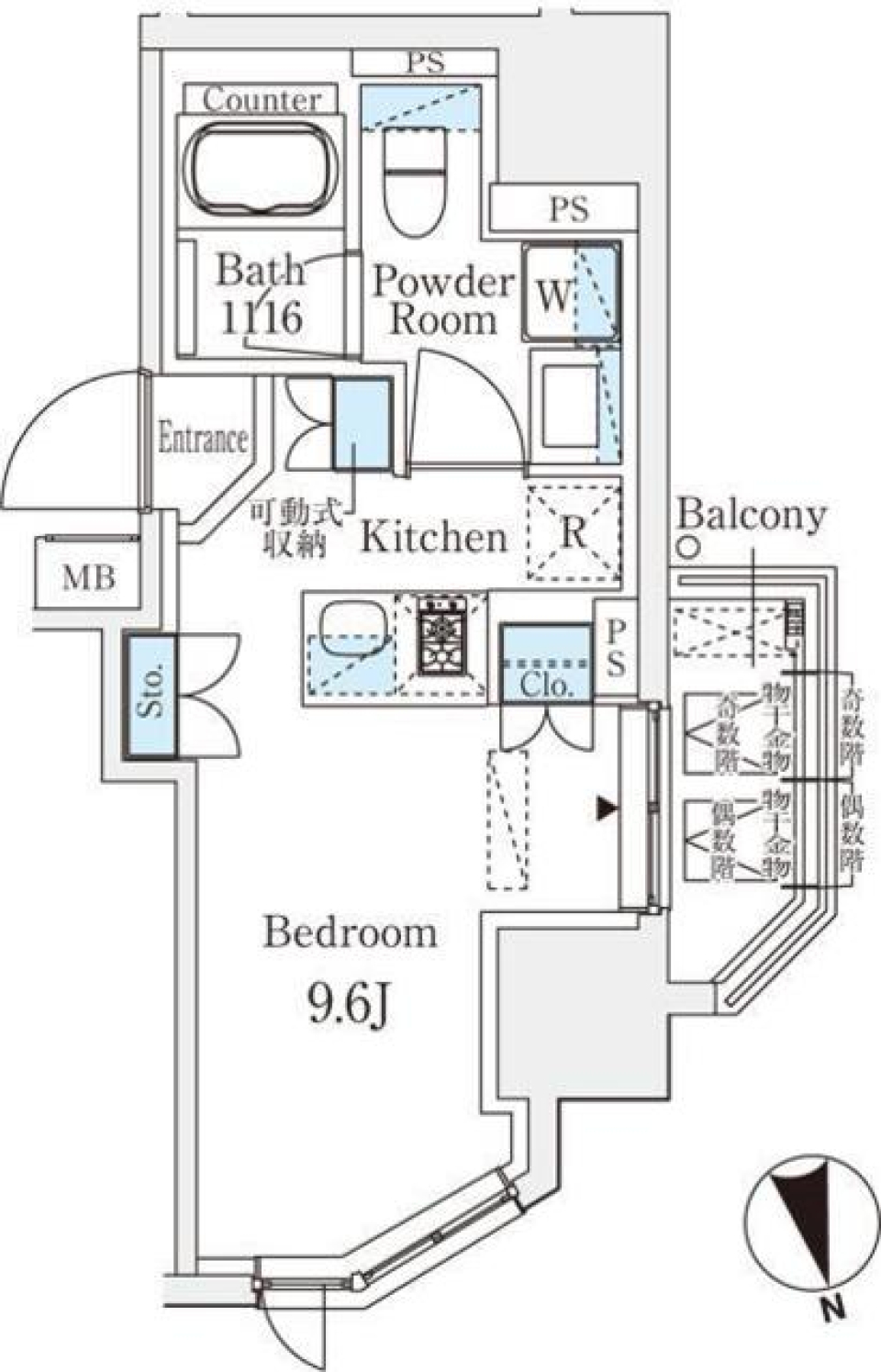 浅草田原町レジデンス　605号室の間取り図
