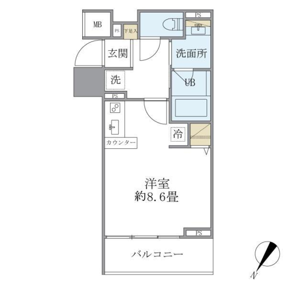 フェリシア日本橋人形町　602号室の間取り図