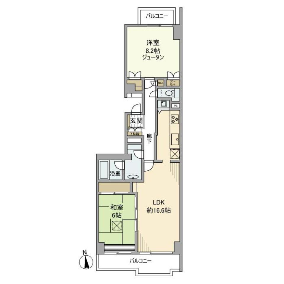 ニューシティ東戸塚パークヒルズＨ棟　103号室の間取り図