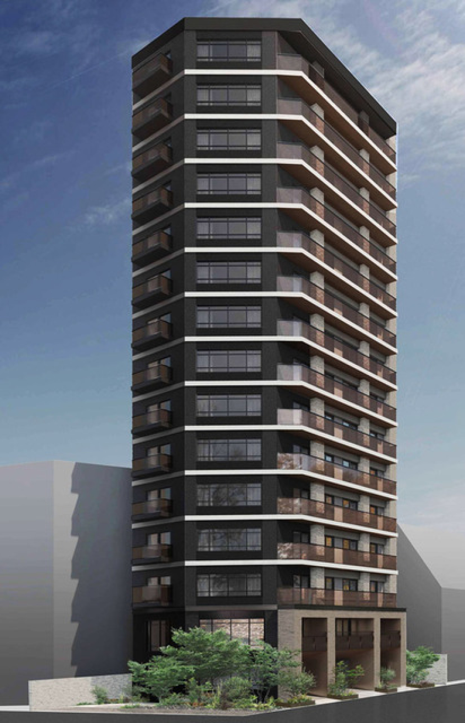 シュッとしたマンションです。