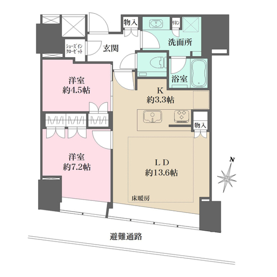 Ｂｒｉｌｌｉａ　Ｔｏｗｅｒ堂島 1503号室の間取り図