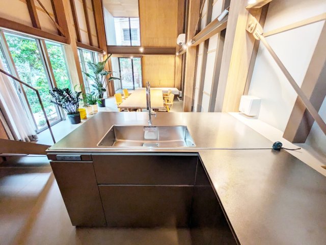 憩いの場を見渡せる設計