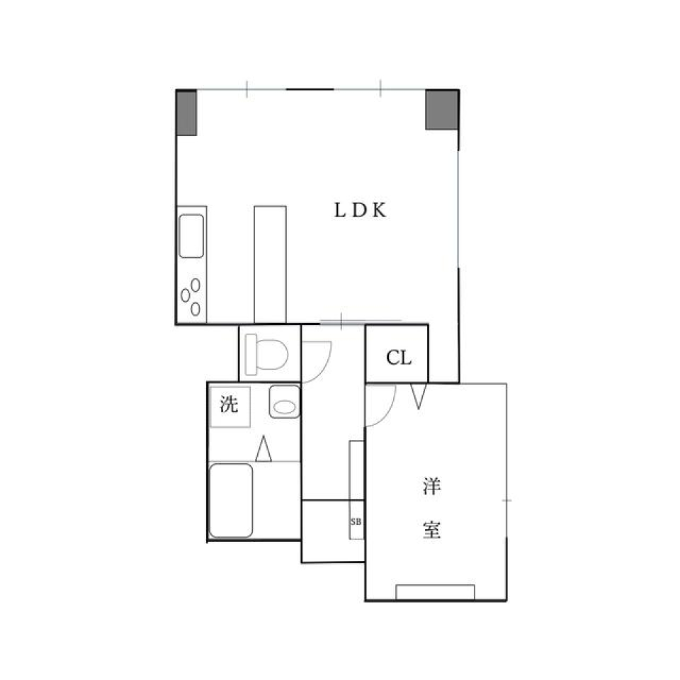 ピノヴェルデ　201号室の間取り図