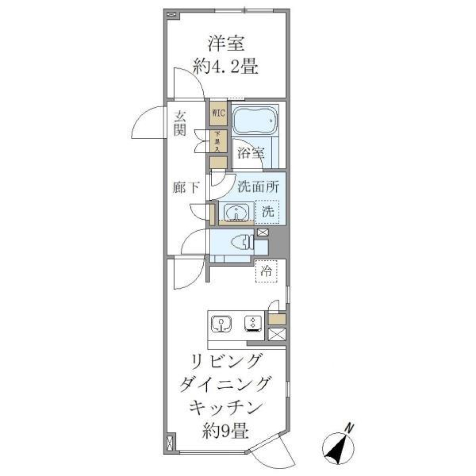 ＣＯＭＰＯＳＩＴＥ高輪　102号室［新築］の間取り図