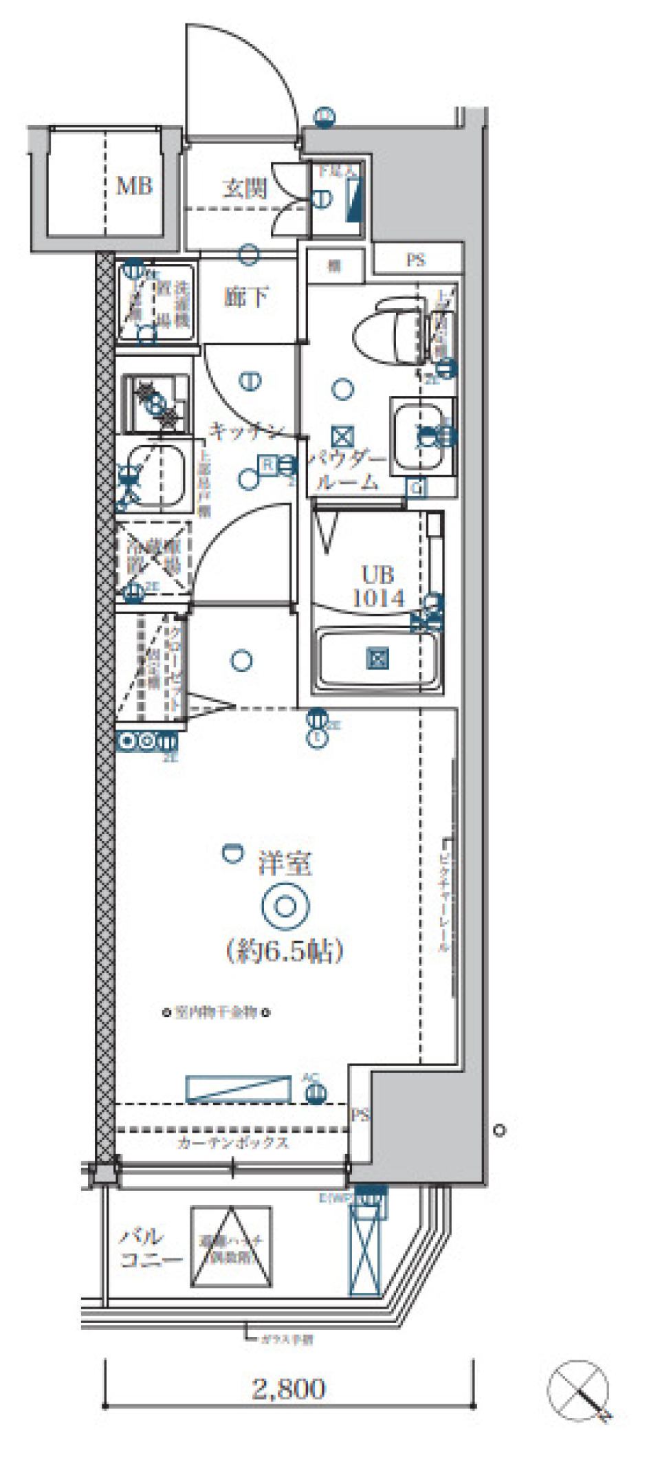 メディフィス横濱関内　202号室［ペット可］の間取り図