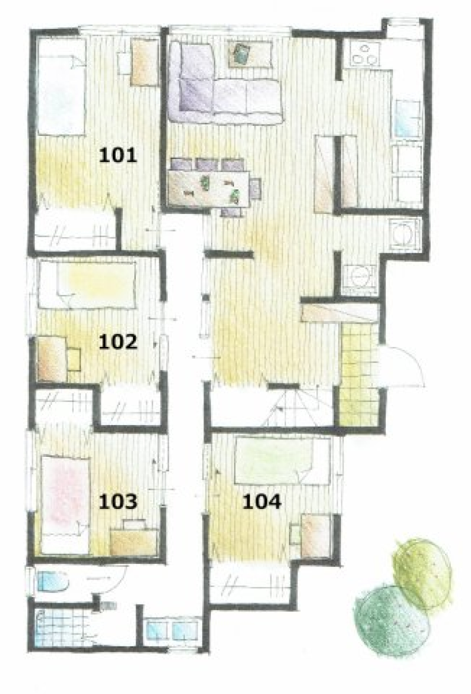 にゃんこハウス西早稲田　101号室［ペット可］の間取り図