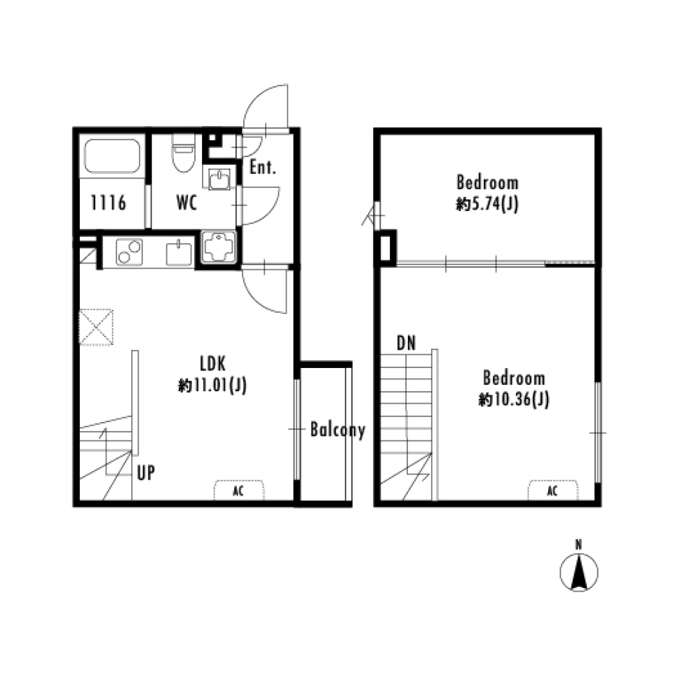 PASEO四谷荒木町　403号室［新築］の間取り図