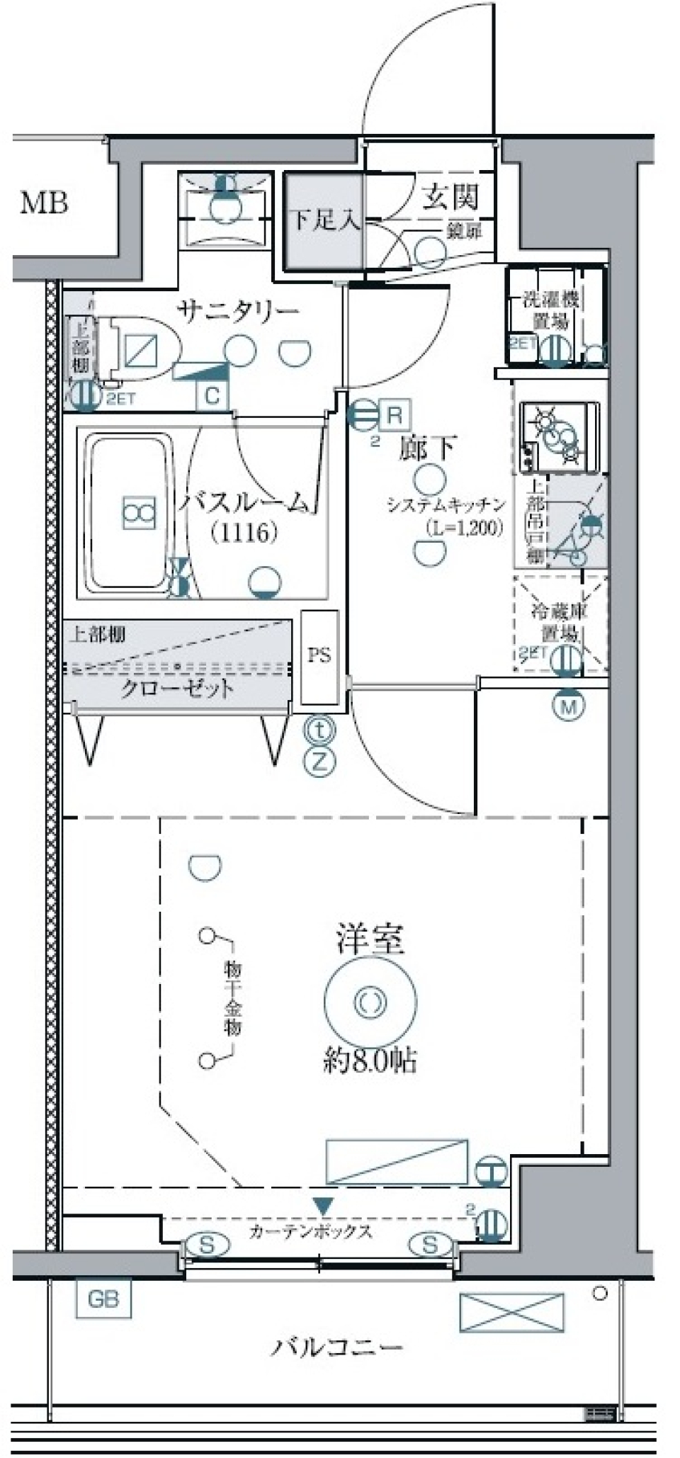 クレヴィスタ西馬込　306号室［ペット可］の間取り図