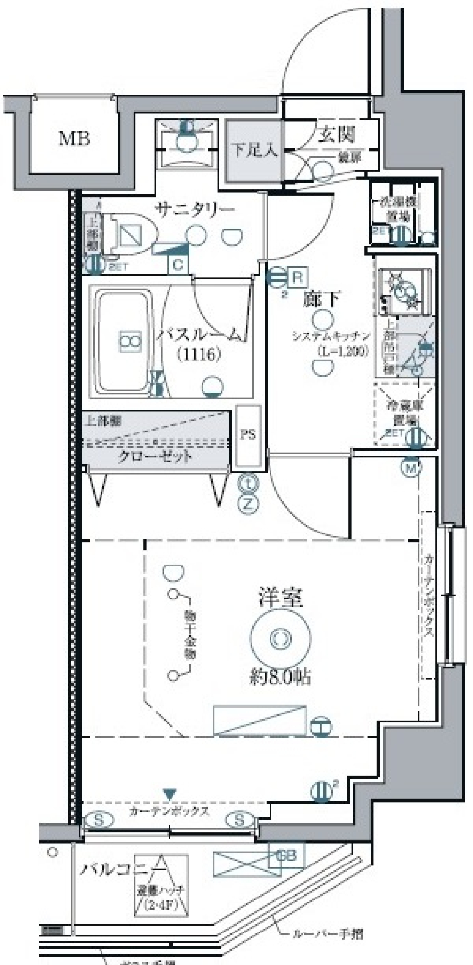 クレヴィスタ西馬込　301号室［ペット可］の間取り図