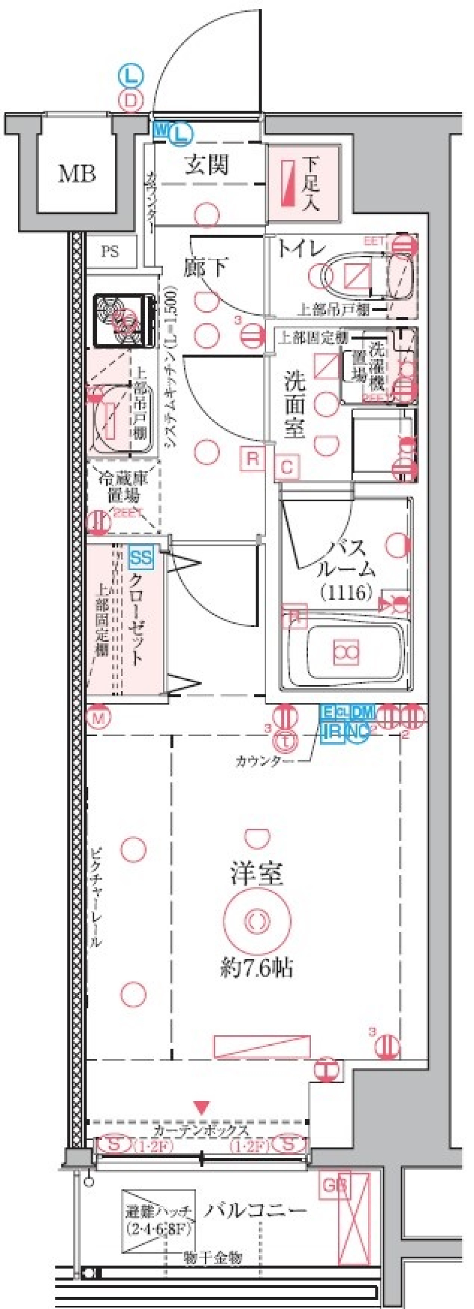 クレヴィスタ亀戸Ⅵ　903号室［ペット可］の間取り図