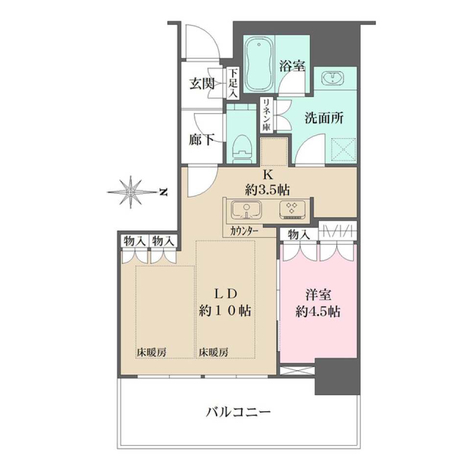 グランドメゾン新梅田タワーTHE　CLUB　RESIDENCE 314号室の間取り図